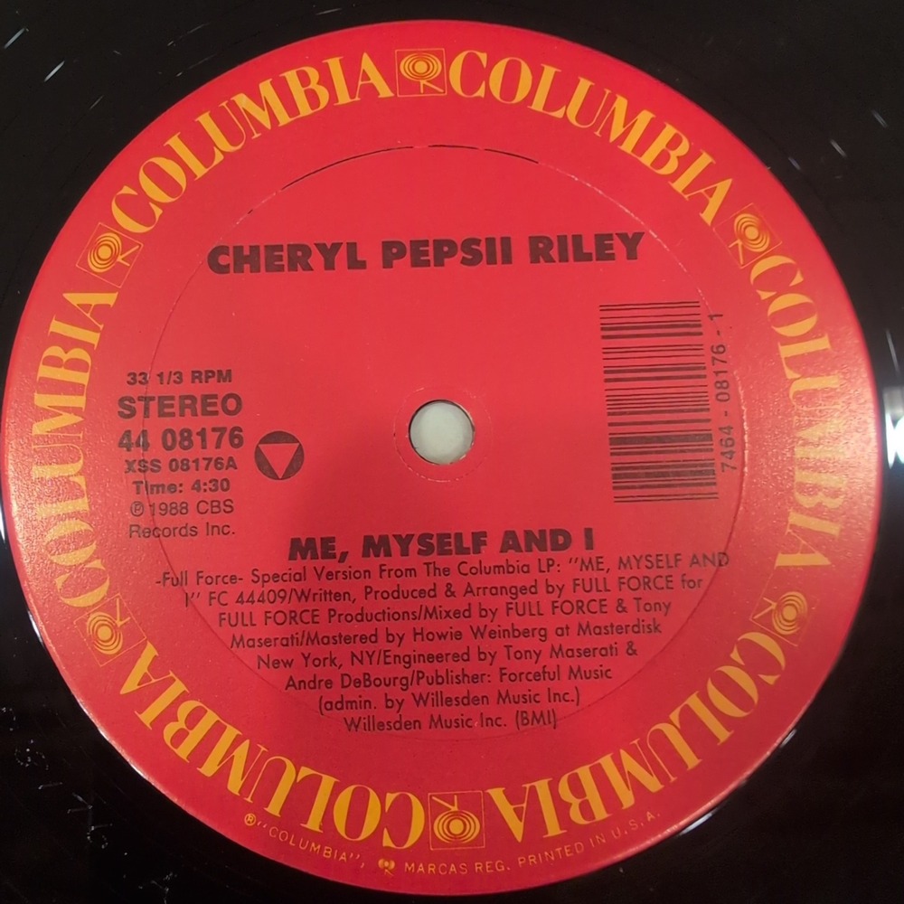 Cheryl Pepsii Riley Me Myself and I 12" Vinyl Single 1988 Columbia 44 08176 VG - Picture 4 of 6